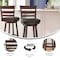 Flash Furniture Zerrick Commercial Wood Classic Ladderback Swivel Barstool w/Black LeatherSoft Seat, Espresso ES-UN3-29-ESP-GG - alternate 6